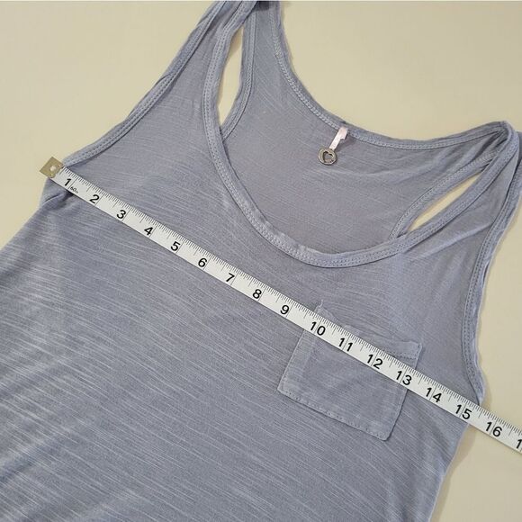 Robin K. Women's Gray Scoop-neck Long Tank Top - Picture 3 of 9